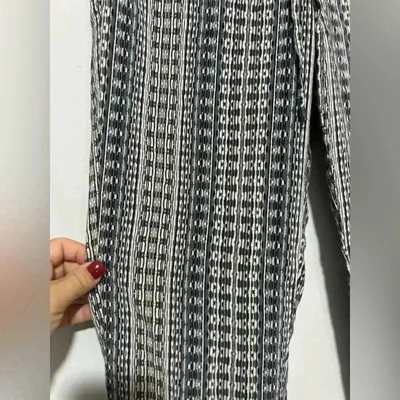 Vince Womens 100% Silk Pull on Drawstring Pants with pockets Blue/Gray Print XS - Picture 4 of 5